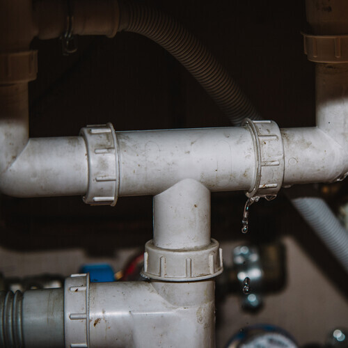 old and dirty PVC pipes